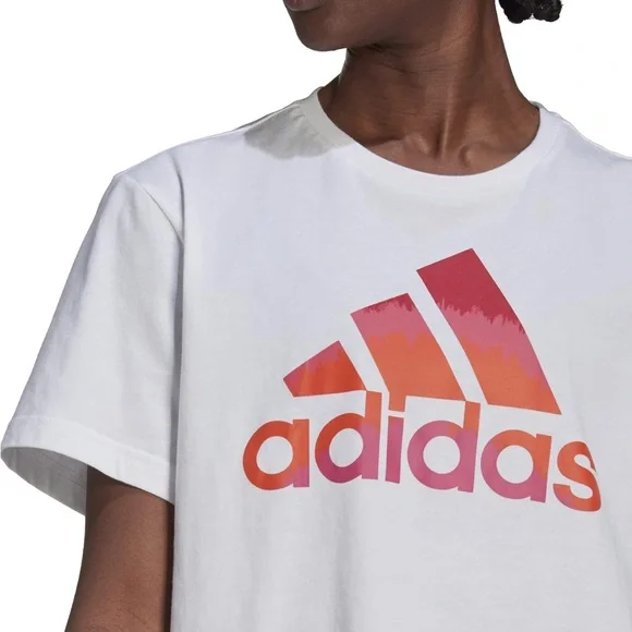 ADIDAS Women's Farm Tie-dye Inspo Cropped Graphic T-Shirt MEDIUM - Picture 3 of 4